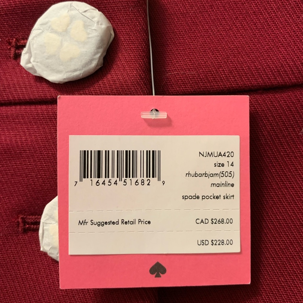 Kate Spade Size 14 red skirt